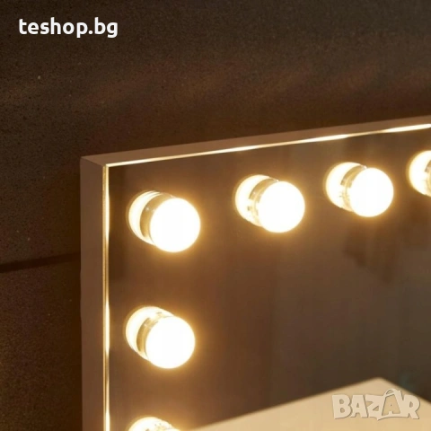 Огледало за баня Aquamarin Holywood LED 58 x 43 см, снимка 6 - Огледала - 53775844