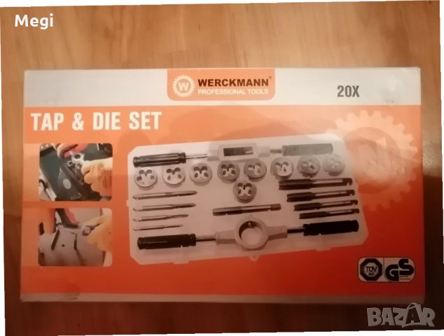 Werckmann комплект метчици и плашки, снимка 1 - Куфари с инструменти - 36016072