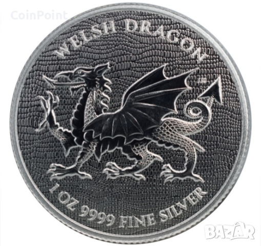 Уелски дракон 1 Oz 2$ Niue 2022 , снимка 1