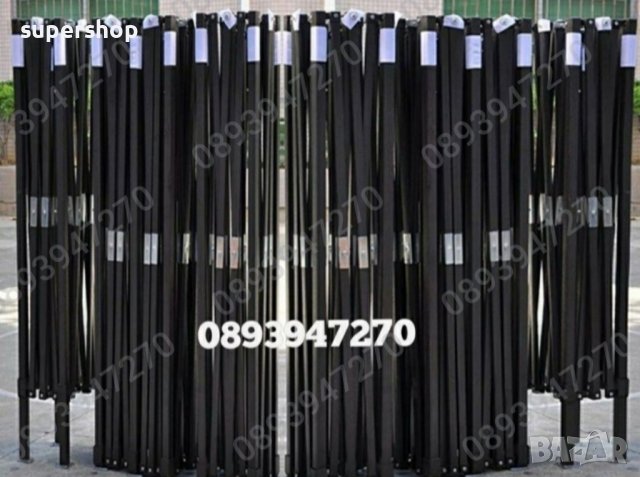 Промоция!Сгъваема шатра, тип хармоника. Три размера, 5 цвята. Непромокаемо платнище, снимка 12 - Градински мебели, декорация  - 39391089