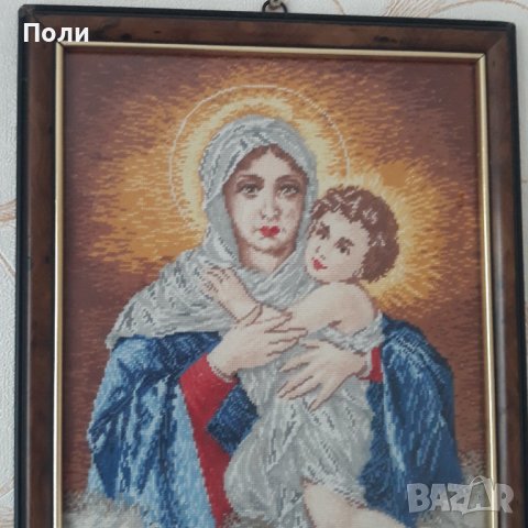 Гоблен със стилна рамка "Мадоната с младенеца"