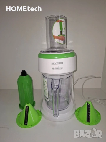 Електрическо ренде Severin Mr. Twister, 80 w, 2 приставки, Зелен, снимка 2 - Други - 53635552