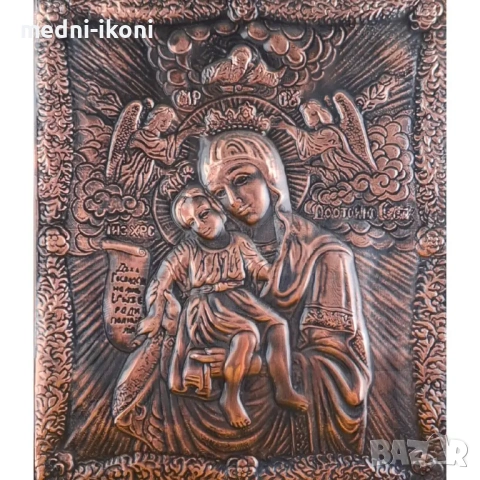 ИКОНА ГОЛЯМА В РАМКА БОГОРОДИЦА ДОСТОЙНО ЕСТЪ, снимка 2 - Икони - 53825338
