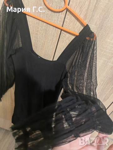 Дамска черна рокля , снимка 2 - Рокли - 52042988