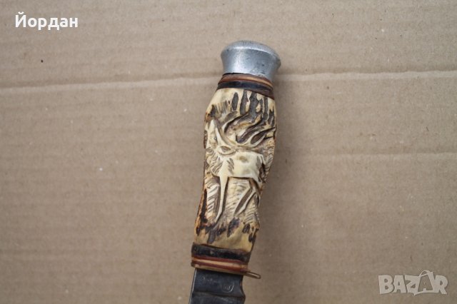 Немски ловен нож ''Doppelren Solingen'', снимка 3 - Антикварни и старинни предмети - 42611862