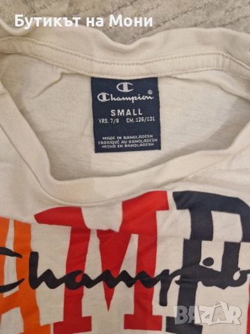 Два броя детски памучни тениски Champion, снимка 3 - Детски тениски и потници - 53856246