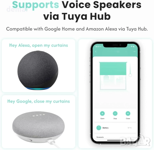 Aura мотор за ролетни щори, автоматизира съществуващи, Bluetooth, снимка 8 - Друга електроника - 51888643