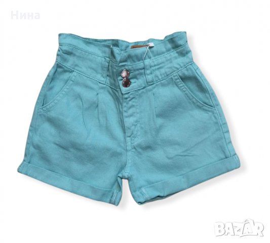 Къс, дънков, памучен панталон 