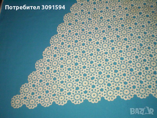 Ретро плетена на една кука ромбоидна покривка на цветя, снимка 6 - Антикварни и старинни предмети - 41940119