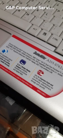 Laptop Toshiba Satellite A215-S7422 - Работещ ..., снимка 4 - Лаптопи за дома - 51374052