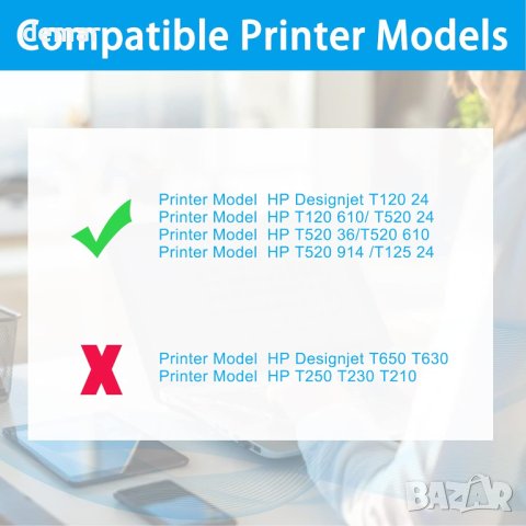 LCL съвместима касета с мастило 711XL 711 XL за HP Designjet (2C 2M 2Y), снимка 2 - Консумативи за принтери - 42515463