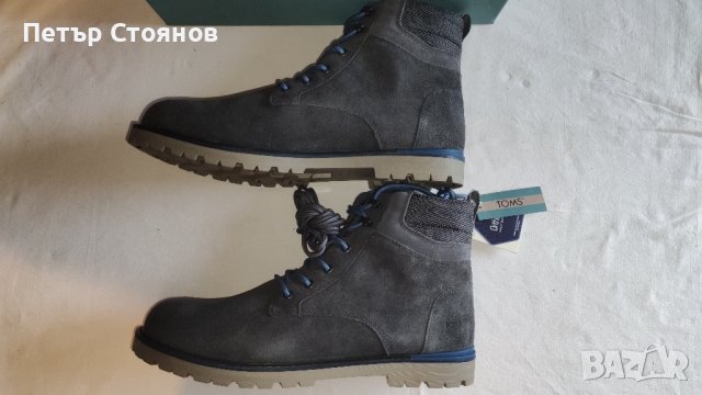 Разкошни мъжки боти от естествен велур TOMS №47 1/2, снимка 9 - Мъжки боти - 42228604