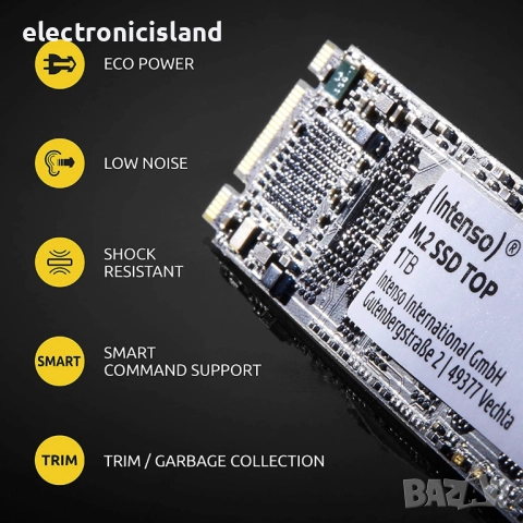 SSD диск Intenso Top, 256GB, SATA III, M.2. 2280, снимка 2 - Твърди дискове - 51782067