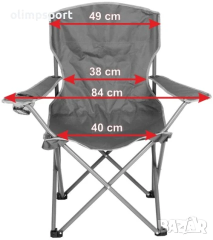 Стол сгъваем нов, С облегалка и поставка за чаша. Подходящ за риболов, къмпинг и туризъм. , снимка 2 - Други стоки за дома - 50545661