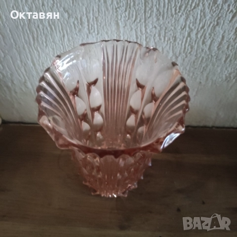 Стъклена ваза цветна, снимка 4 - Колекции - 52770907