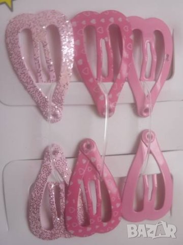 Комплект от 6 бр. нови детски фиби, аксесоари за коса - Произведени в Германия, снимка 2 - Шноли, диадеми, ленти - 42248927