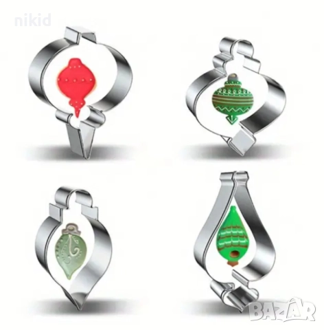 Коледна топка топки играчки играчка Коледни за Елха метална форма резец украса торта фондан бисквитк