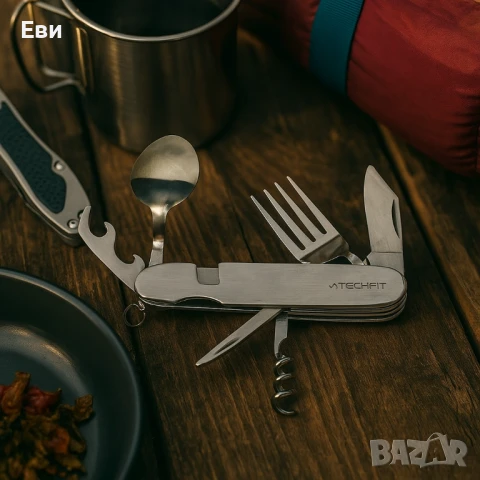 Мултифункционално ножче 6 в 1 – Всичко, от което се нуждаеш на открито, снимка 3 - Ножове - 51428084