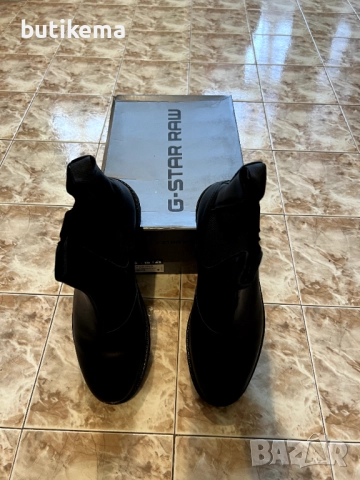Оригинални мъжки черни боти ботуши обувки G-STAR - размер 43 като нови, снимка 4 - Мъжки боти - 52334367