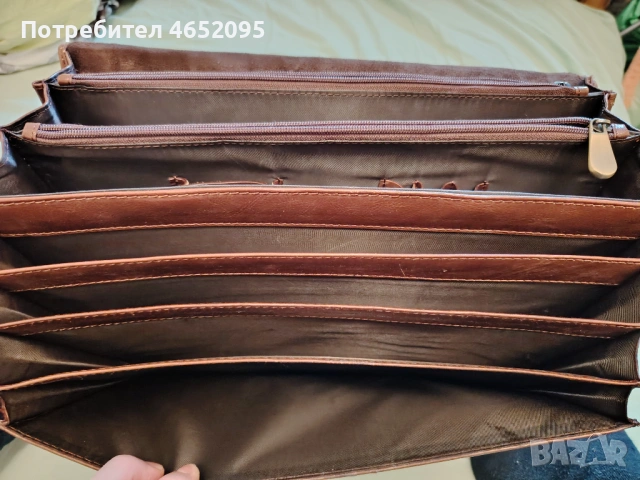 Голяма мъжка чанта от естествена кожа ART, снимка 3 - Чанти - 53641832