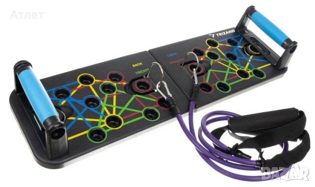 ДЪСКА ЗА ЛИЦЕВИ ОПОРИ PUSH-UP-BOARD, снимка 6 - Фитнес уреди - 44422099