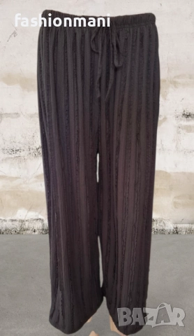 Дамски прави панталони в зелено и черно 2 цвята - код 1229