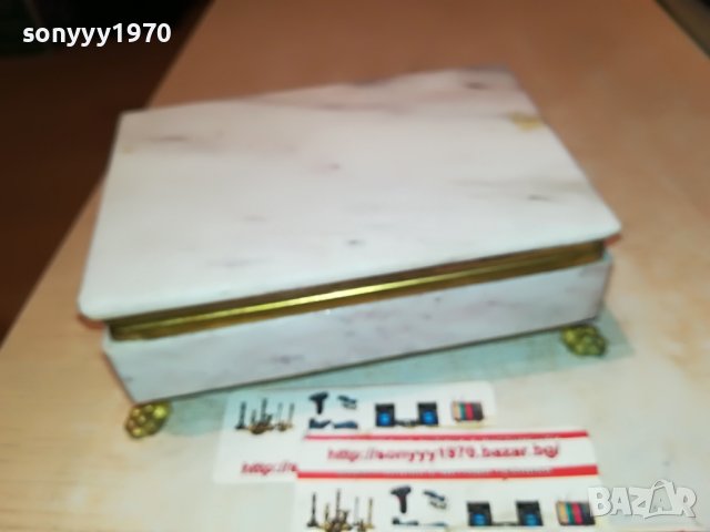 МРАМОРНА КУТИЯ С ОБКОВ 1101231100, снимка 4 - Антикварни и старинни предмети - 39263979