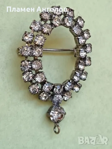 Стара посребрена брошка, снимка 2 - Други ценни предмети - 50095904