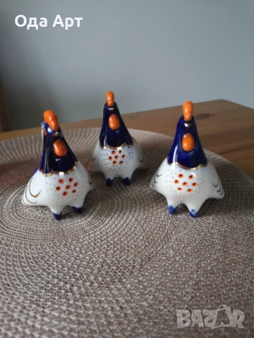 Руски порцелан, ЛФЗ: солница/пиперник Пуйка и Петел , снимка 4 - Други - 53759743