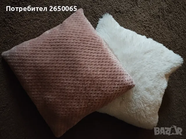 Нови розови възглавници плюш лукс 47/47см., снимка 5 - Други - 47913860