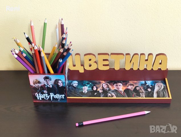Дървен моливник за момиче., снимка 3 - Други - 39736144