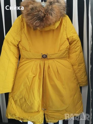 Дамско зимно жълто яке, снимка 2 - Якета - 34785159