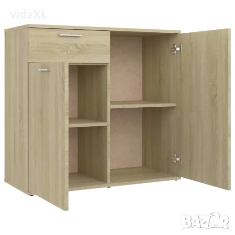 vidaXL Бюфет, дъб сонома, 80x36x75 см, инженерно дърво, снимка 8 - Бюфети - 56147840