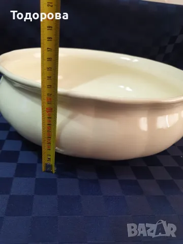 Голям масивен старинен порцеланов леген , снимка 3 - Антикварни и старинни предмети - 49151225