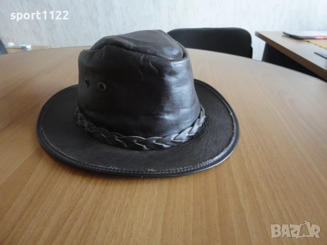 Немска уестърн шапка/естествена кожа, снимка 3 - Шапки - 51405614