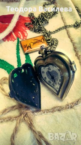 Ретро джобен часовник колие Алиса в странатана чудесата, снимка 5 - Джобни - 35714800