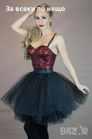 Дамска Черна Пола Код S369, снимка 3 - Поли - 52684753