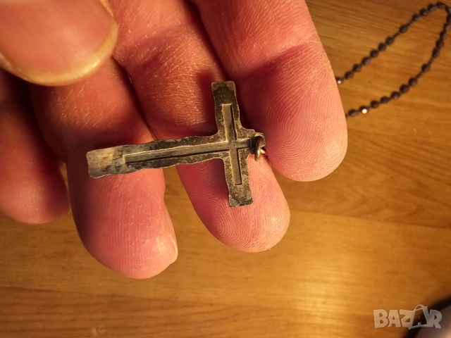 Стара молитвена броеница с кръст разпятие богородица и Исус Христос  и лилави  кристали за да те п, снимка 2 - Антикварни и старинни предмети - 51799393