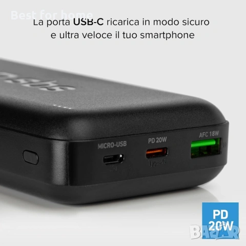 SBS PowerBank 20K FAST, 20W Power Delivery, 20000mAh, Външна батерия с бързо зареждане, снимка 5 - Оригинални батерии - 53697442