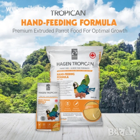 Каша за ръчно хранене на Папагали и малки Птици, 400гр. - Hagen Tropican Hand-Feeding - Модел: B2259, снимка 5 - За птици - 51759377