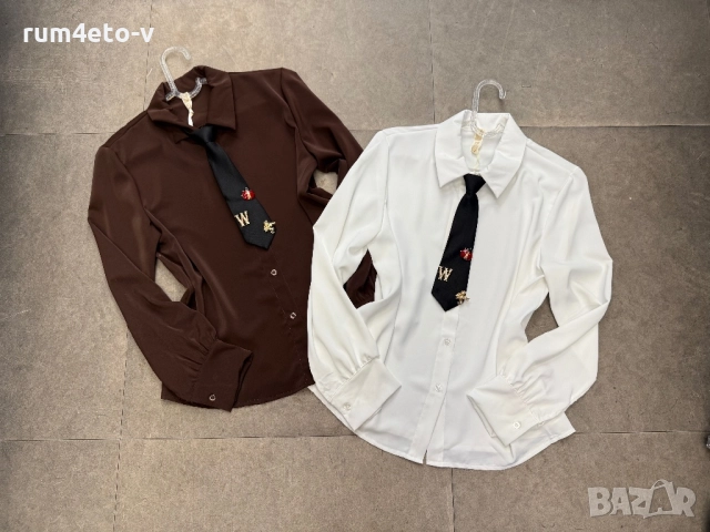 Риза със закачлива вратовръзка 