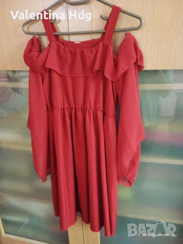 Червена рокля за момиче , снимка 2 - Детски рокли и поли - 49969997