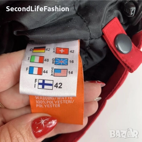 Дамско ски/сноуборд яке Icepeak Tornado размер 42 L  червено с качулка, снимка 3 - Якета - 52262321