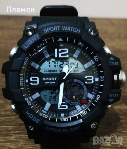 Мъжки военен спортен аналогов, дигитателен часовник Sanda G-shock, снимка 1