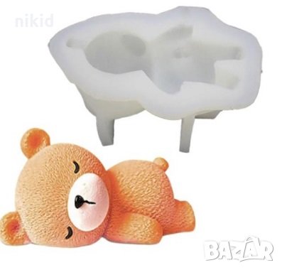 3d Заспало мече силиконов молд форма калъп шоколад гипс свещ сапун смола, снимка 2 - Форми - 35993352