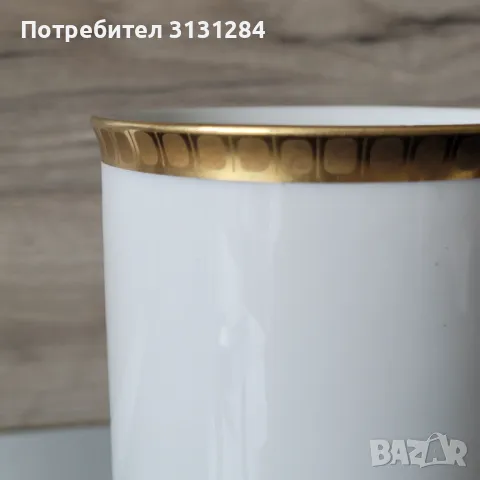 Thomas Rosenthale ваза с злато 24к Германия , снимка 4 - Вази - 49827954