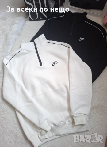 Nike Дамска Ватирана Блуза С Дълъг Ръкав - Бяла Или Черна Код BS-114, снимка 3 - Блузи с дълъг ръкав и пуловери - 52347651