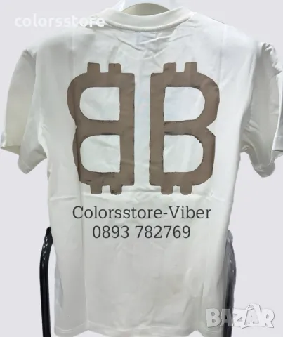 Мъжка бяла тениска Balenciaga-BR210, снимка 2 - Тениски - 48651099