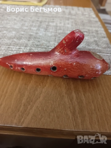 Старинна керамична окарина стар духов инструмент, снимка 5 - Антикварни и старинни предмети - 53863594