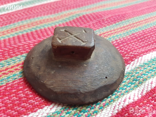 Печат просфора НIKA ICXC, снимка 2 - Антикварни и старинни предмети - 53140915